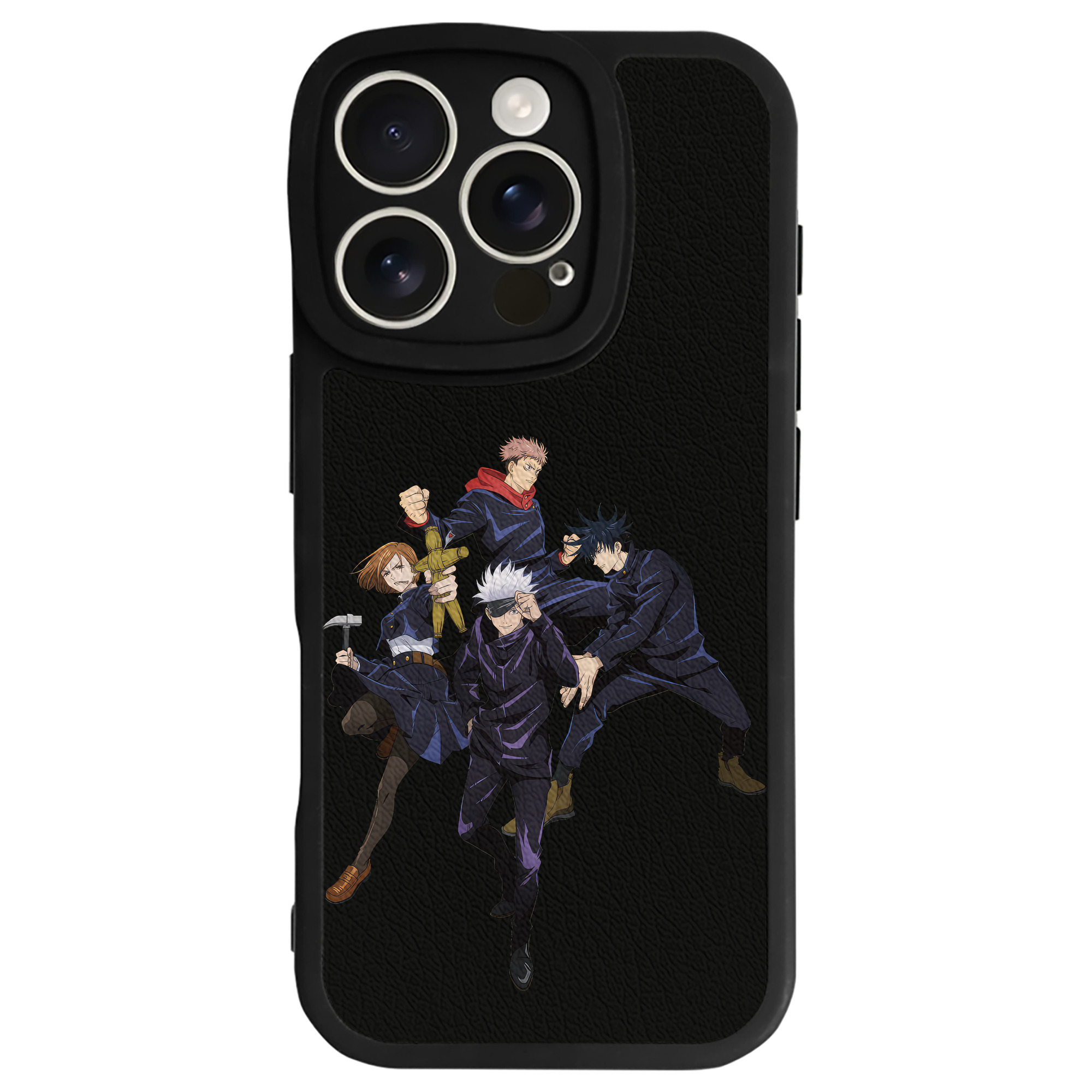 （画像用） 呪術廻戦 Jujutsu Kaisen 【iPhone 16シリーズ対応】シリコンスマホケース（レザー調） 材質：シリコン